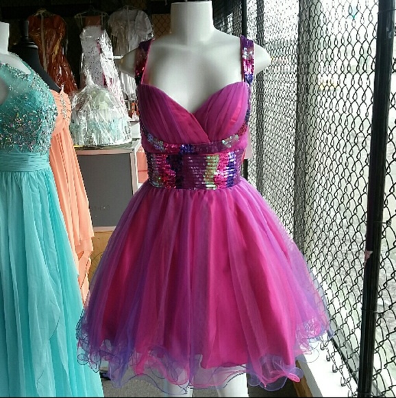 NWT Hot pink prom dress