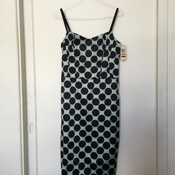Bar lll midi tight dress with polka dots