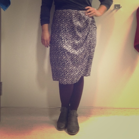 Printed Pencil Skirt