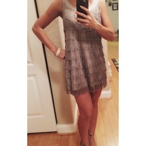 Silver fringe dress from H&M. NWT