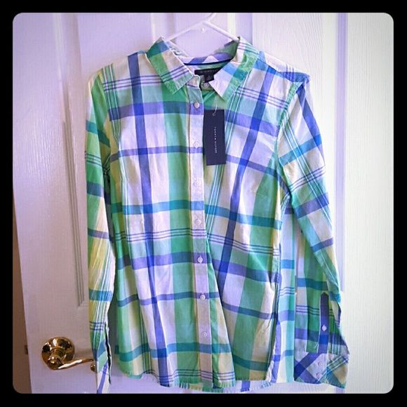 Tommy Hilfiger  Plaid button up