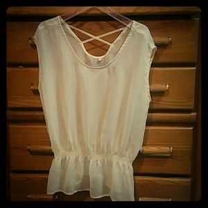 Sleeveless sheer top