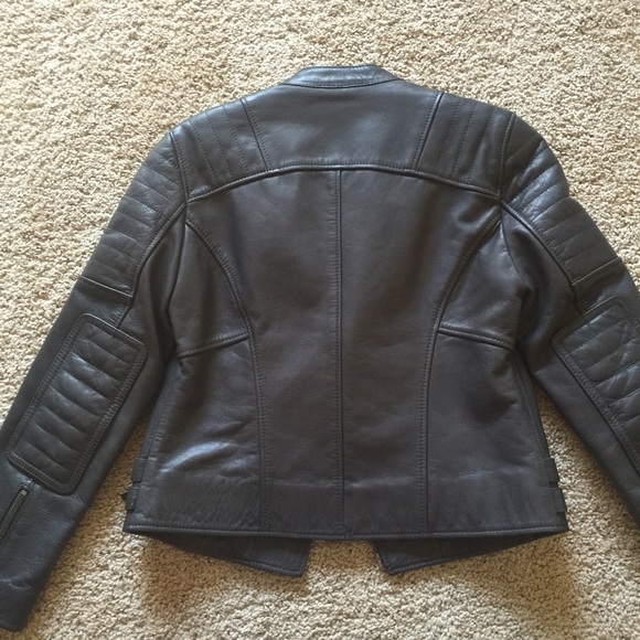 All Saints (gun-metal Gray leather jacket) - Picture 4 of 4