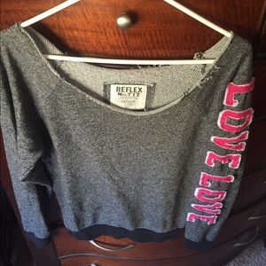 Off the shoulder sweatshirt