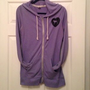 Purple Victoria's Secret PINK Zip Up Sweatshirt