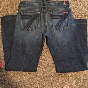 Dark wash 7 for all man kind dojo jeans. Size 29