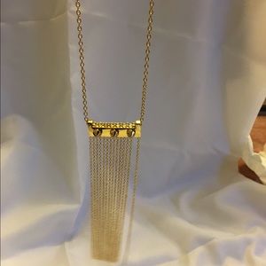 Rebecca Minkoff Gold stud long necklace