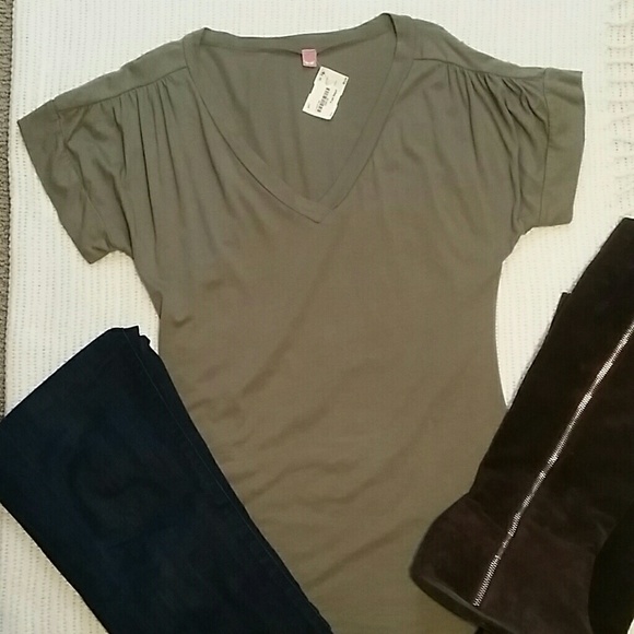 Fred Segal Tee with Shirring Details