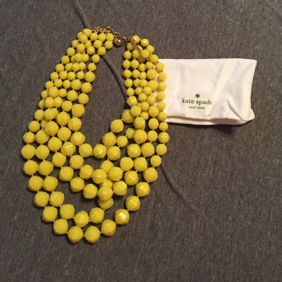 Kate Spade yellow bead necklace