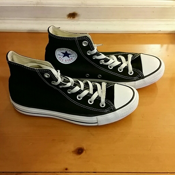 Black and white high top Converse