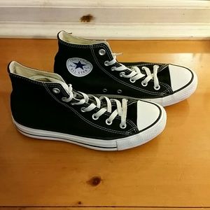 Black and white high top Converse