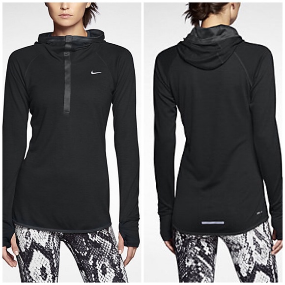 🎀🆕Nike Womens Dri-Fit Wool Running Hoodie -SMALL - Picture 4 of 4