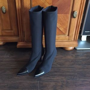 VIA SPIGA spandex/leather boots. New, never worn!