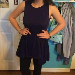 Navy blue baby doll dress/long shirt