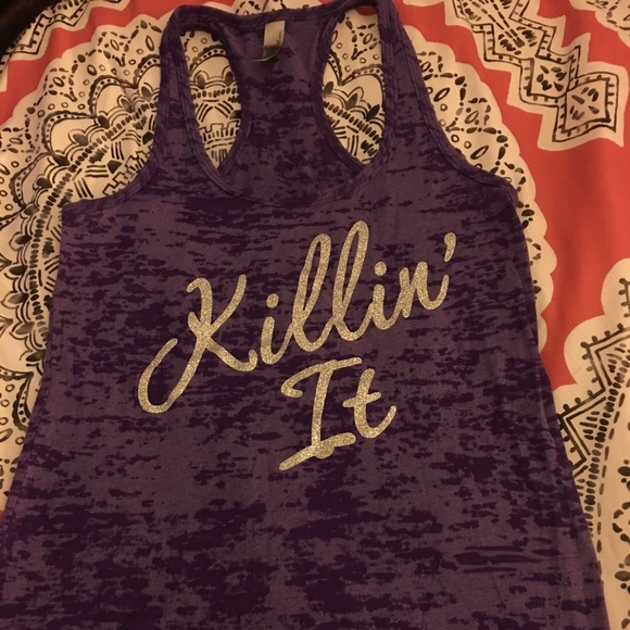 Purple burnout workout in size small.