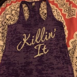 Purple burnout workout in size small.