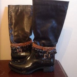 Rain/ leather boots