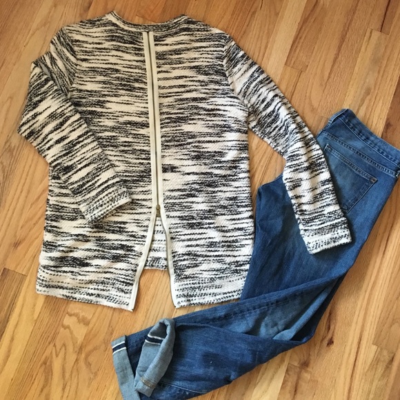 Lou and Grey space dye sweater with back zipper