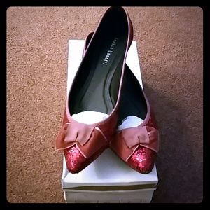 Franco Banetti Red Glitter Flats