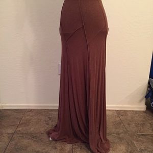 Brown maxi skirt