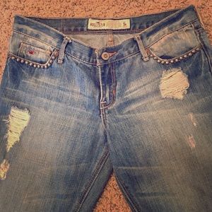 Distressed skinny Hollister jeans size 5