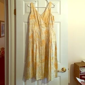 Liz Claiborne Dress- Yellow Floral Fun