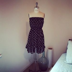 Cotton On - Strapless High Low Dress - Black/white