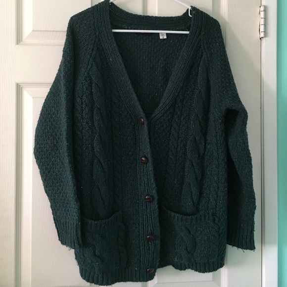 Forest green cardigan