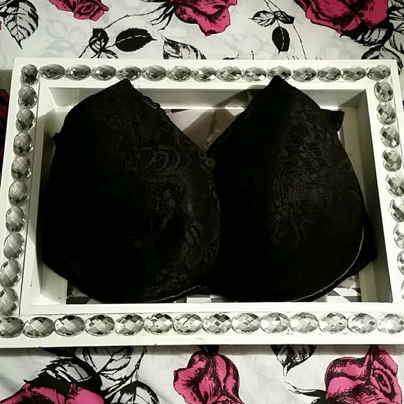 Cacique Black Lace Bra with remov Gel Insert 38DDD