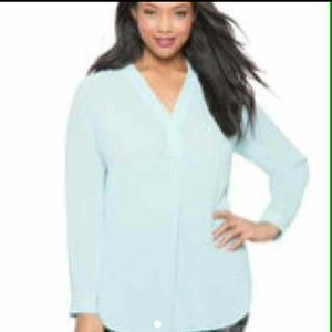 Eloquii plus size mint green tunic NWT