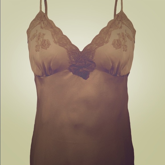 Gold Hawk Silk and Lace camisole - Picture 1 of 4