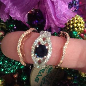 Sapphire Australian Vintage Style Ring Set