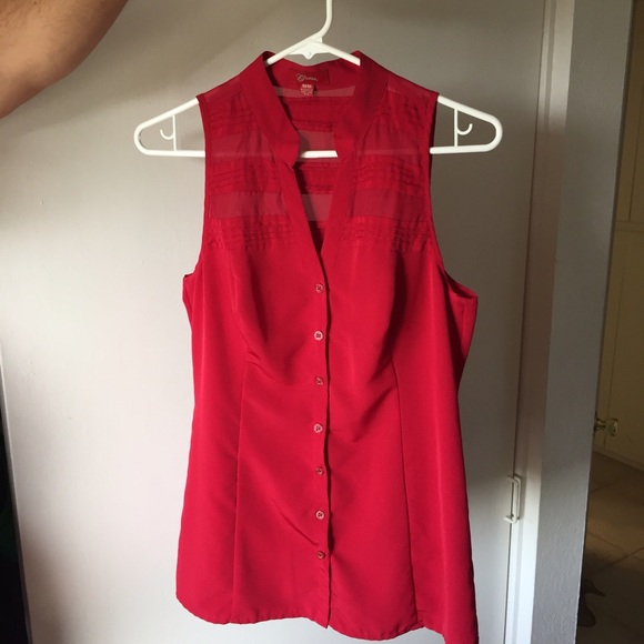 Sleeveless Guess top with sheer detail