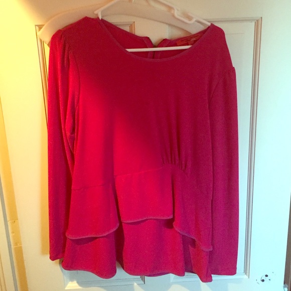 Pink peplum top