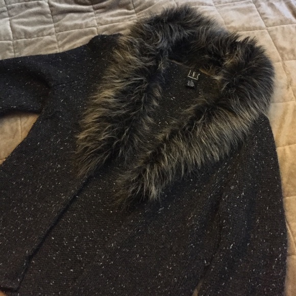 SALE 🎉Dark gray INC sweater with detachable hood