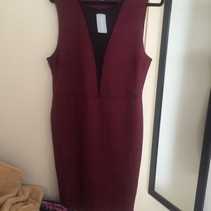Forever 21+ Plus Daring Mesh Bodycon Dress