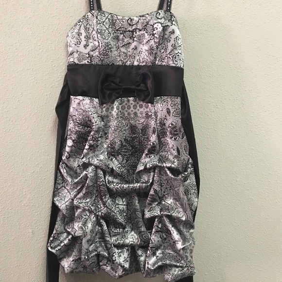 Silver/grey and black party dress