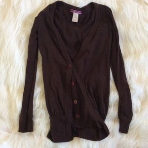 Boyfriend Cardigan Dark Brown XS