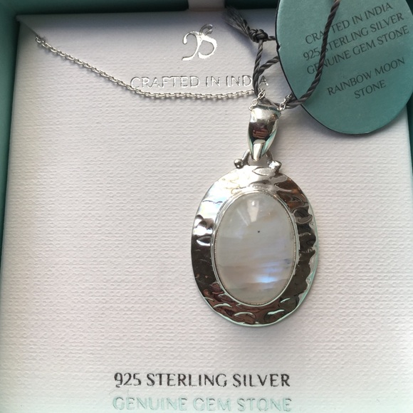 Rainbow moon stone Necklace