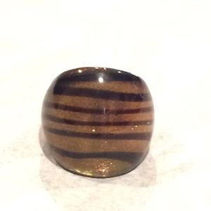 Size 6 Costume Jewelry Glass Ring.