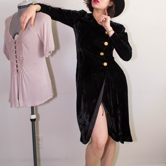 Velvet Vinatge Wrap Dress