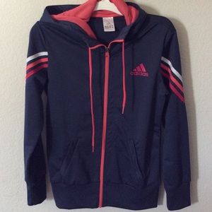 Adidas // workout zip up