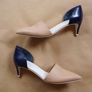 VINCE color block d'Orsay Pump - kitten heels