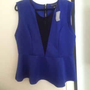 Forever 21+ Plus Bold Mesh Peplum Too