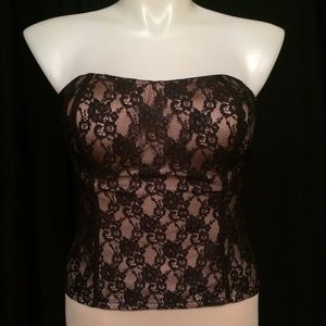 Black lace corset