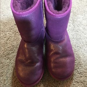 UGG Sparkly Purple, Kids Size 4.