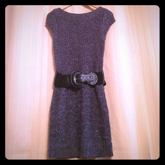 Sweater dress with chunky belt - Picture 1 of 2