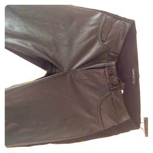 Faux leather black pants