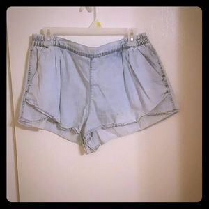 Soft denim shorts