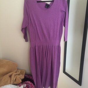 ASOS Curve Knitted Dress with Slash Neck and Belt